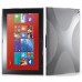 Nokia Lumia 2520 Tablet - Clear Black X Design SoftGel Flexible TPU Protective Tablet Cover Case